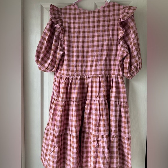 English Factory Women's Rickrack Trim Edge Check Mini Dress - Picture 4 of 7